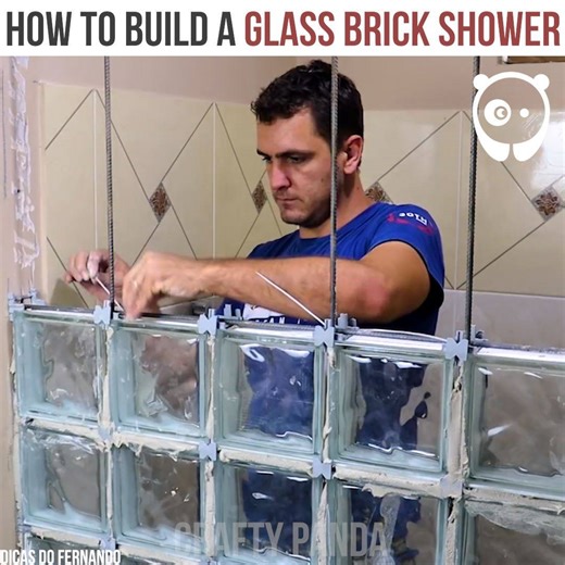 How to build a glass brick shower Dicas do Fernando (youtube.com/channel/UCT2ADhcOylffSmPhVWOT6yA) By Dicas do Fernando Partner: Dicas do Fernando FB: https://www.facebook.com/dicasdofernando YT: https://www.youtube.com/channel/UCT2ADhcOylffSmPhVWOT6yA | Bored Panda Art