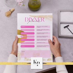 Printable Template | Digital Dinner & Grocery Planner | Streamline Meal Planning | Weekly Organizer | Shopping List - Etsy Australia