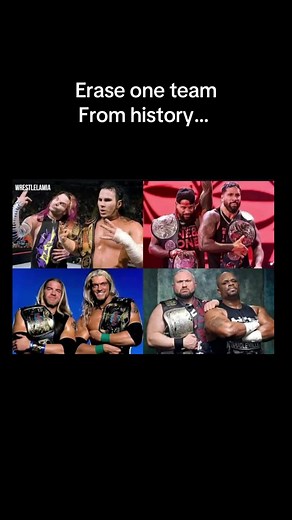 Erase one team from history and why? #wwe #wwetiktok #tagteamwrestling #tagteam #wrestletok