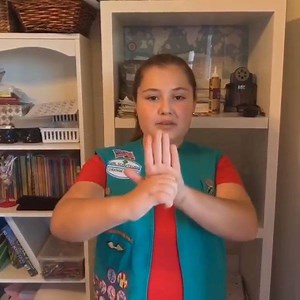 As part of earning her radio and wireless technology patch, Girl Scout Avery from Troop 5241 learned the Girl Scout Promise and Law in Signed English, a form of sign language, and made this recording so her Girl Scout sisters can learn, too! Thanks, Avery!👏 via Girl Scouts of Orange County | Girl Scouts