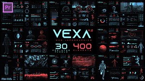 Vexa HUD Infographics Essential Graphics | Mogrt