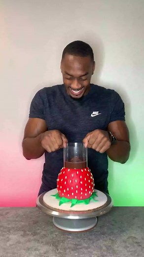 2.1K views · 32 reactions | Strawberry Tsunami Cake! #cake #foodtiktok #makeyourmove | Joss cake store | Facebook