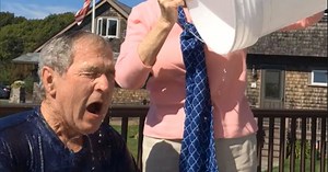 President George W. Bush takes Ice Bucket Challenge