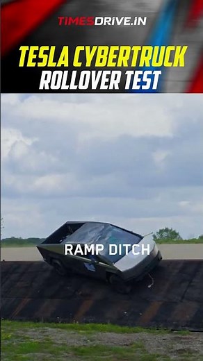 Tesla Cybertruck Handle a Rollover? | Cybertruck Rollover Test | Watch This| Times Drive #shorts
