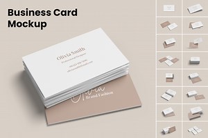 Business Card Mockup - Branding, a Business Card Template by Graphic Aesthetic