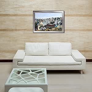 overstockArt Gloucester Harbor, 1912 by Edward Hopper Framed Hand Painted Oil on Canvas, 41.25" x 29.25", Multi-Color