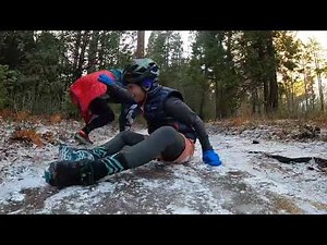 Mom Slips While Running On Icy Road And Accidentally Kicks Son's Head - 1168371