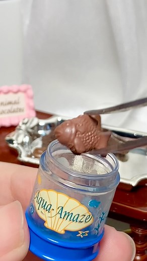 Re- Ment Miniature - Chocolate Aquatic Animals🐠🐢& Chocolate Animals🐘🦘 #rement #chocolate #sweet #aquatic #animal #aquaticanimals #toy #miniature #tiny | Miniforyou_