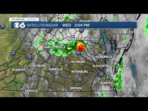 Radar shows destructive storms moving through Virginia Wednesday