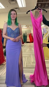 Which pink dress should Katarina pick? 💕 Dress she is wearing : La Femme 32089 Pink Dress 1: Faviana S10826 Pink Dress 2: Jessica Angel 2424 Pink Dress 3: Jessica Angel 636 Dress she picked : La Femme 32321 #dresses #hotpinkdress #pinkdress #promdress #fitteddress #longdress #slitdress #dressonline #dressstore #dressshop #promdresses #weddingguestdress #gorgeousdress | Marla's Fashions