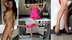 Workout, yoga, bathing naked, heels, bare feet tease - live stream | Clips4sale