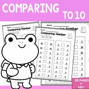 Comparing Numbers Worksheets | Greater Than Less Than Equal to Math Practice | Kindergarten 1st - Etsy UK