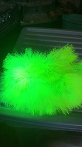 Chartreuse marabou under uv light £2.99 | Irish Fly Supplies Ltd | Facebook