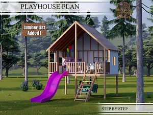 A-frame Treehouse Playhouse Build Plans With Slide (digital Download) - Etsy UK