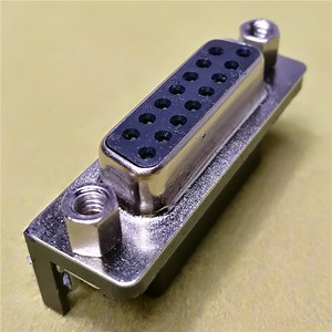 [Hot Item] D-SUB, 커넥터, 15pin, 암, 우각 (90degrees), 잠금 블랙