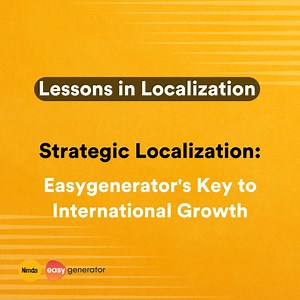 Easygenerator is an innovative e-learning platform that revolutionizes the creation and dissemination of educational content. With a focus on collaborative workflows and continuous improvement, this platform delivers high-quality localized content that resonates with global audiences. Explore their journey to global engagement and gain valuable lessons in effective localization strategies: https://zurl.co/4jme Thank you, Aurelia Madami, for providing us with an overview of the company's localiza
