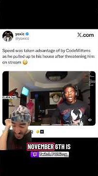 CodeMittens pulled up on iShowSpeed