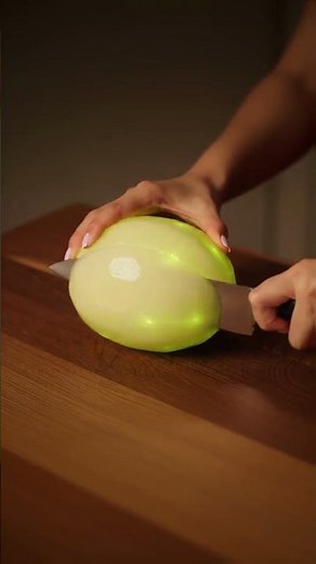 ✨ Illuminating Honeydew Delight: ASMR & Satisfying Cuts! 🍈