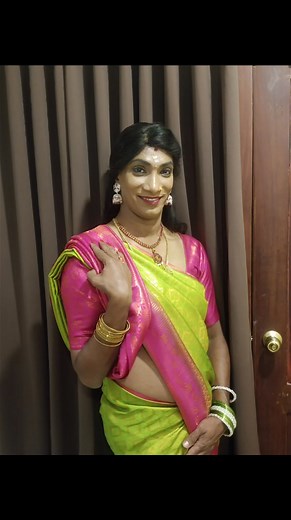#kottenkulangara #crossdressing #travel #makeup #kerala #sareefashion #sareedraping #sareestyle #maletofemaletransformation #meninsaree | Anitha Ram