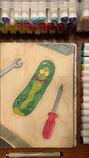 🥒 Pickle Rick | Rick and Morty ✍️ #DailyDrawing #FanArt #SpeedArt #RickandMorty #RickandMortyArt