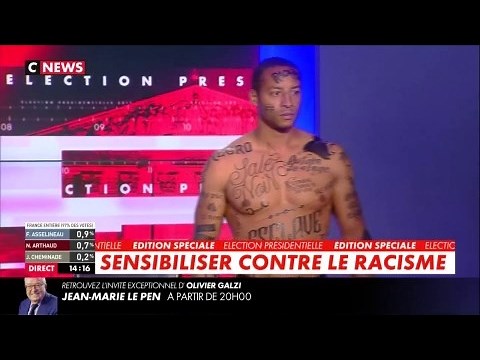 Le "parchemin vivant" est en direct sur Cnews pour sensibiliser contre le racisme