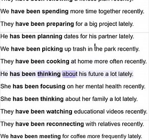 resent Perfect Continuous Uses USE 2: Recently, Lately We often use the words lately or recently to emphasize a more general meaning WITHOUT a duration | Empowering English Learning