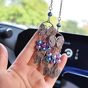 Rear View Mirror Accessories - Mirror Hanging Accessories - Car Pendant, Car Charms Ornament for Men and Women Hanger (Butterfly)
