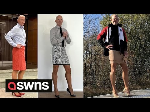 Meet the heterosexual man who wears heels and skirts to the office | SWNS