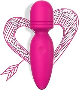 Mini Wand Massager with 10 Vibration Modes, Whisper Quiet, Cordless Waterproof Handheld Massager for Shoulder and Back Full Body Massage, Sports Recovery