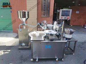 [Hot Item] Automatic Liquid Cream Gel Glass Vial Filling Machine with Plugging Crimping