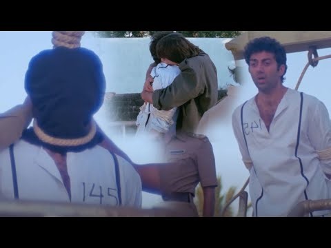सनी देओल को फाँसी की सजा | Kroadh Movie Best Scene | Sunny Deol, Sanjay Dutt