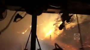 Firefighters record terrifying drive through Kincade wildfire