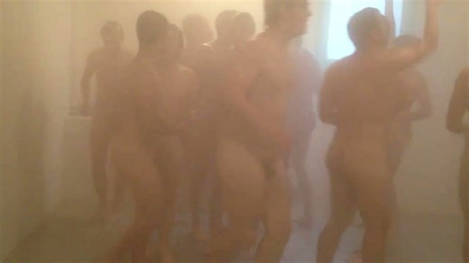 Rugby players shower chant