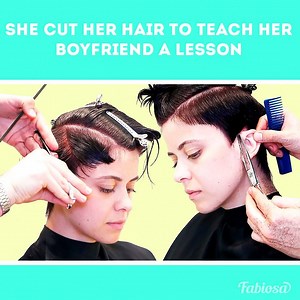 7.8K views · 20 reactions | Her boyfriend said short haircuts aren't for women. | Tips & Tricks | Facebook