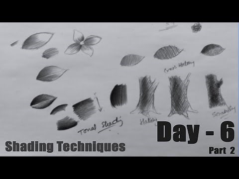 4 Basic Shading Techniques YOU MUST KNOW - Day 6 Part - 1 | Basics of Pencil Shading