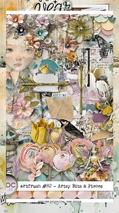 Add a whimsical flair to your digital scrapbooking projects with the enchanting artCrush #82 – Artsy Bits & Pieces ✨🌸. Featuring 99 intricately crafted elements, this collection offers a perfect blend of soft pastel florals, rustic textures, and dreamy botanical illustrations 🌿💫. Whether you’re creating magical-themed layouts or adding artistic depth to your journaling pages, these vintage-inspired trinkets, whimsical dolls, and bold textured stamps will elevate your designs with charm and cr