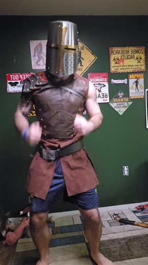 28K views · 531 reactions | To be fair this is what a sasquatch would wear #sasquatch #lgbt #flexing #pitstop #goofy #cosplay #knight #templar | Zander Gains | Facebook
