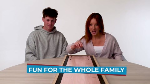 Tabletop Shuffleboard Table w/LED Lights - Bubbles Edition