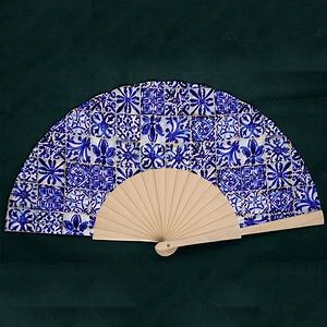 [Hot Item] Wholesale Womens Custom Small Bamboo/Wooden Foldable Hand Fan with Cotton Fabric Hand Made Fan