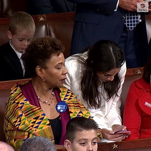 268K views · 3K reactions | Rep. Alexandria Ocasio-Cortez (D-NY) – the youngest woman ever elected to Congress – poses for selfies with Reps. Ann McLane Kuster (D-NH) and Barbara Lee (D-CA) as freshmen lawmakers in the House of Representatives are sworn into the 116th Congress. https://abcn.ws/2CMim22 Update: A previous version of this post indicated Rep. Ocasio-Cortez was the youngest person elected to Congress. She is the youngest woman. | ABC News | Facebook