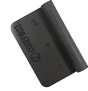 Resistance Pilates System Zone Mat – Non-Slip Workout Mat for Reformer Style Pilates – Full Size Non-Tear 2-Sided Exercise Mat for Home Workouts – 5mm Thick Floor Mat/Yoga Mat, Black