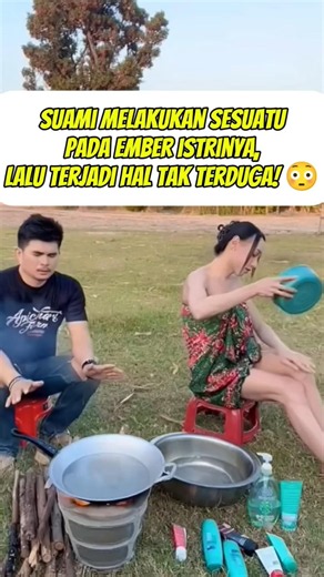 The husband secretly did something to his wife's bucket... and her reaction was priceless! 😳😂