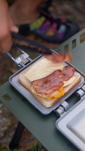 5.6K views · 57 reactions | Bacon egg chese sandwich for camping breakfast Using Soto Hot Sandwich maker #campcident #hotsandwich #sandwichmaker #campcooking #campinginmalaysia #campingmalaysia #malaysiacamping #campinglife #campinglifestyle #derickthecamper | Derick The Camper | Facebook
