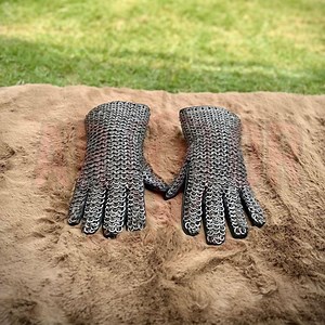 Chainmail Mild Steel Gloves Flat Rings, Medieval Leather Gloves, Viking Padded, Reenactment 8mm, - Etsy