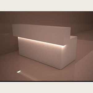 [Hot Item] Modern Arch-Shaped Hospital Reception Desk Design with Solid Surface Material