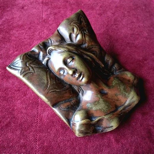 Art Nouveau Bronze High-relief Female Figure Paperweight - Etsy