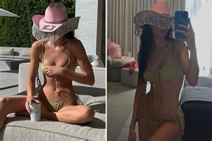 Kendall Jenner almost slips out of tiny bikini after accusations of blackfishing