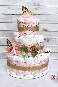 Butterfly Diaper Cake Baby Shower Girl Butterfly Baby Shower Baby Shower Gift Baby Shower Decoration Centerpiece Diaper Cake Girl - Etsy