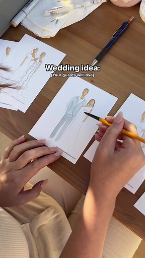 Such a fun way to wow your guests at your wedding! Check out these 10 fun wedding activities for even more inspiration for your big day: https://weddedwonderland.com/10-ideas-of-wedding-activities/ Video @charlottebeddoesillustration | Wedded Wonderland
