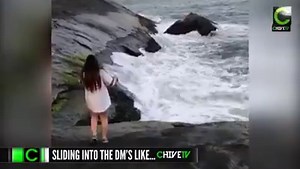 Slippery when wet 😆 [Via: ViralHog] | CHIVE TV